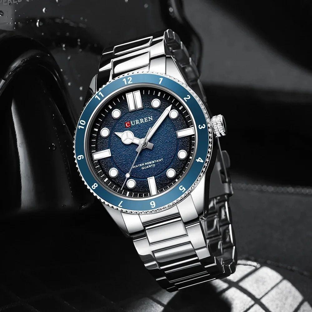 2025 New Design CURREN 8450 Fashion Watches with Stainless Steel Luxury Sports Chronograph Quartz Watch Men