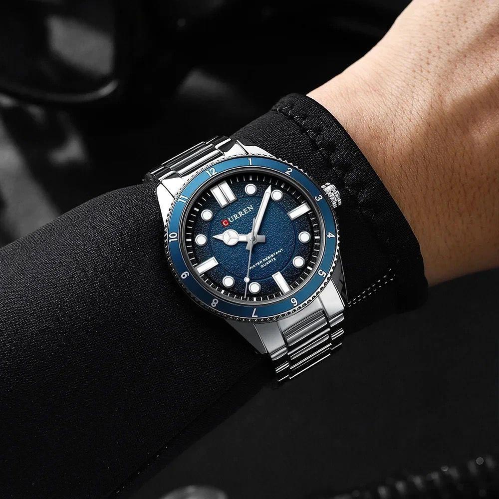 2025 New Design CURREN 8450 Fashion Watches with Stainless Steel Luxury Sports Chronograph Quartz Watch Men