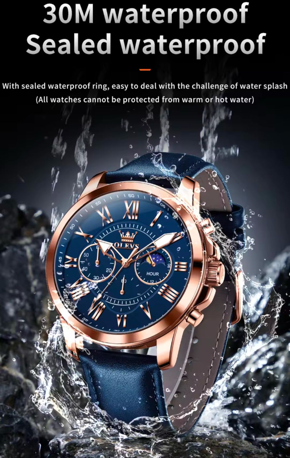 OLEVS 3632 Watch Men Casual Ladies Watches Top Brand Luxury Man Watch Leather Simple Dress Quartz Wristwatch Female Clocks