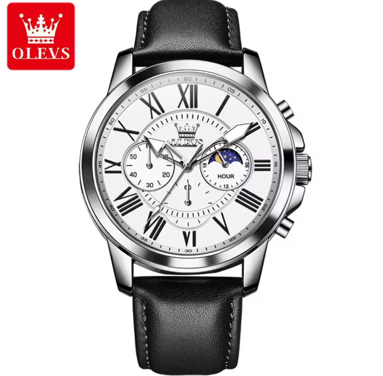 OLEVS 3632 Watch Men Casual Ladies Watches Top Brand Luxury Man Watch Leather Simple Dress Quartz Wristwatch Female Clocks