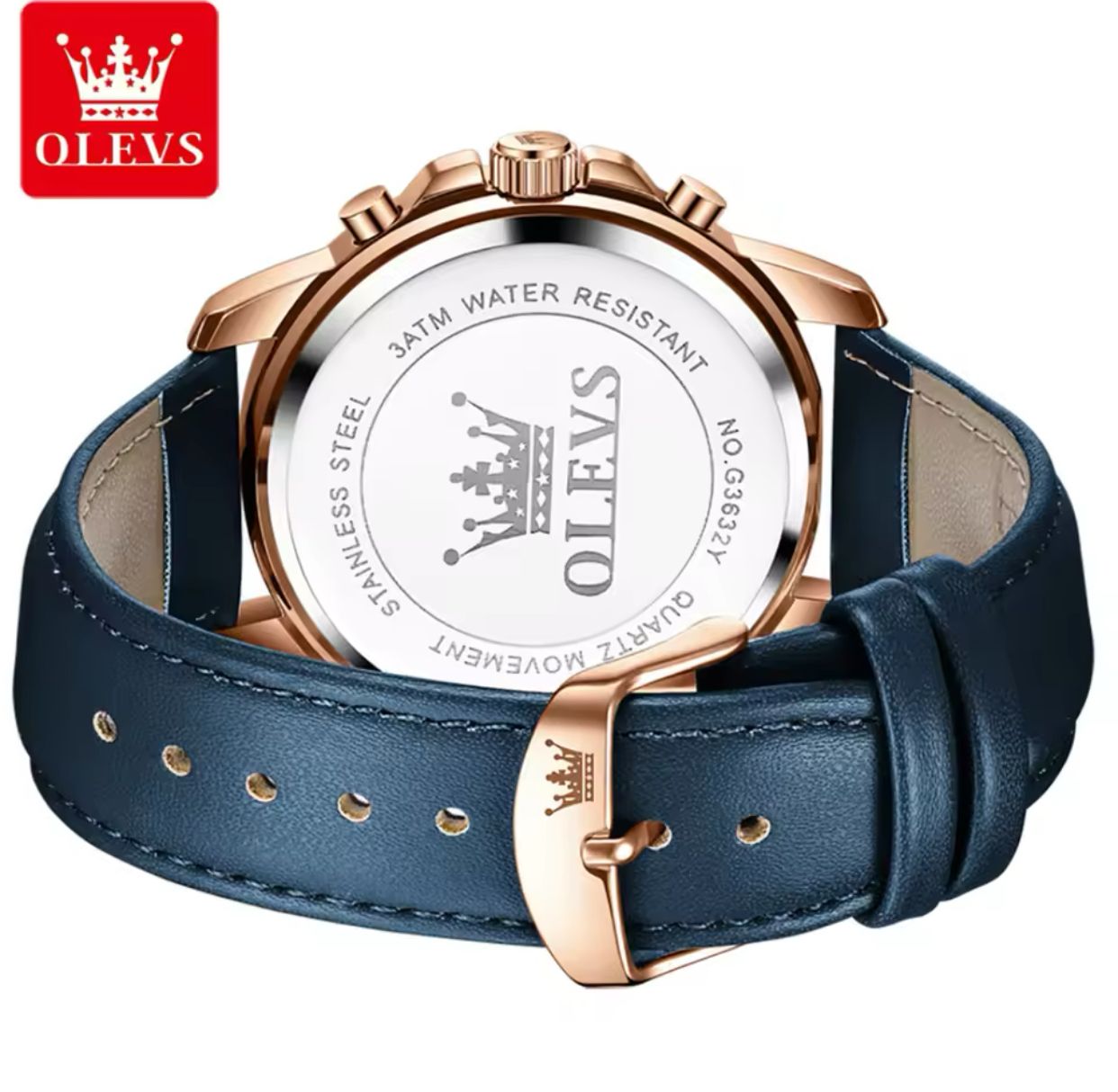 OLEVS 3632 Watch Men Casual Ladies Watches Top Brand Luxury Man Watch Leather Simple Dress Quartz Wristwatch Female Clocks