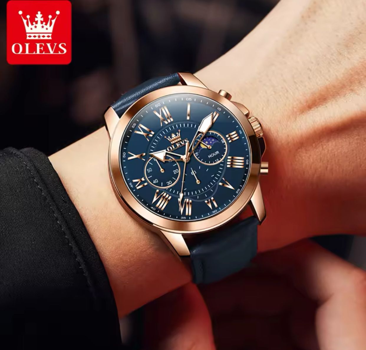 OLEVS 3632 Watch Men Casual Ladies Watches Top Brand Luxury Man Watch Leather Simple Dress Quartz Wristwatch Female Clocks
