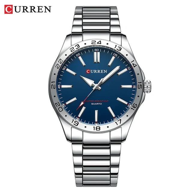 CURREN 8452 New Quartz Watch Dial Male Simple 43mm Large Dial Stainless Steel Strap Waterproof 3ATM Men Clock Mens Wristwatch