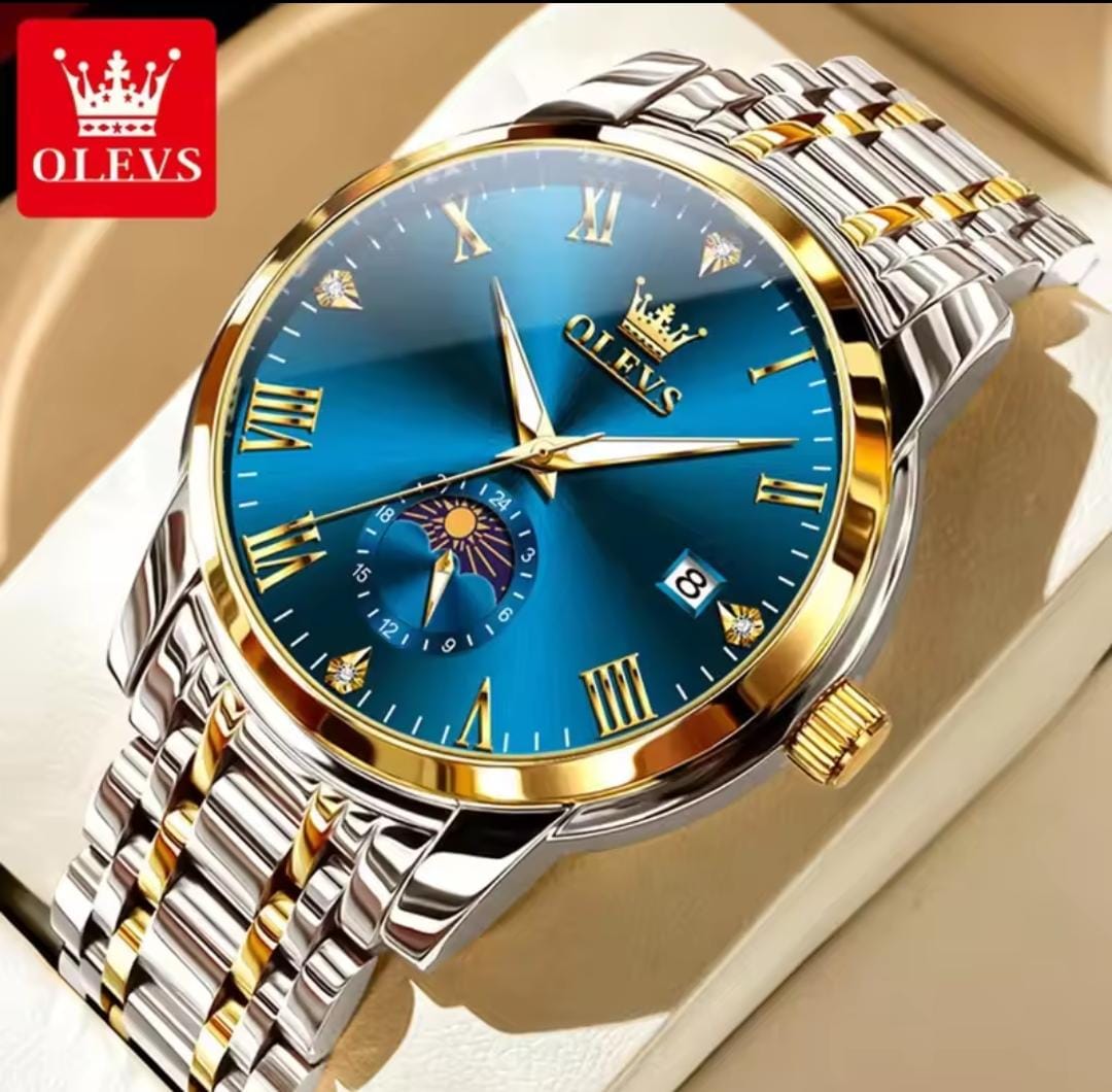 OLEVS 3656 Brand Business Wristwatch Luxury Men's Quartz Original Man Watch Classic Stainless Steel Strap Waterproof Watches