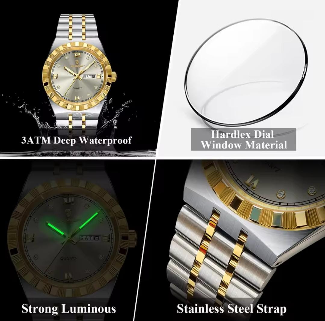 New Poedagar 872 Arrivals Fashion Luxury Men Watch Stainless Steel Wristwatch Waterproof Luminous Quartz Watches for Men