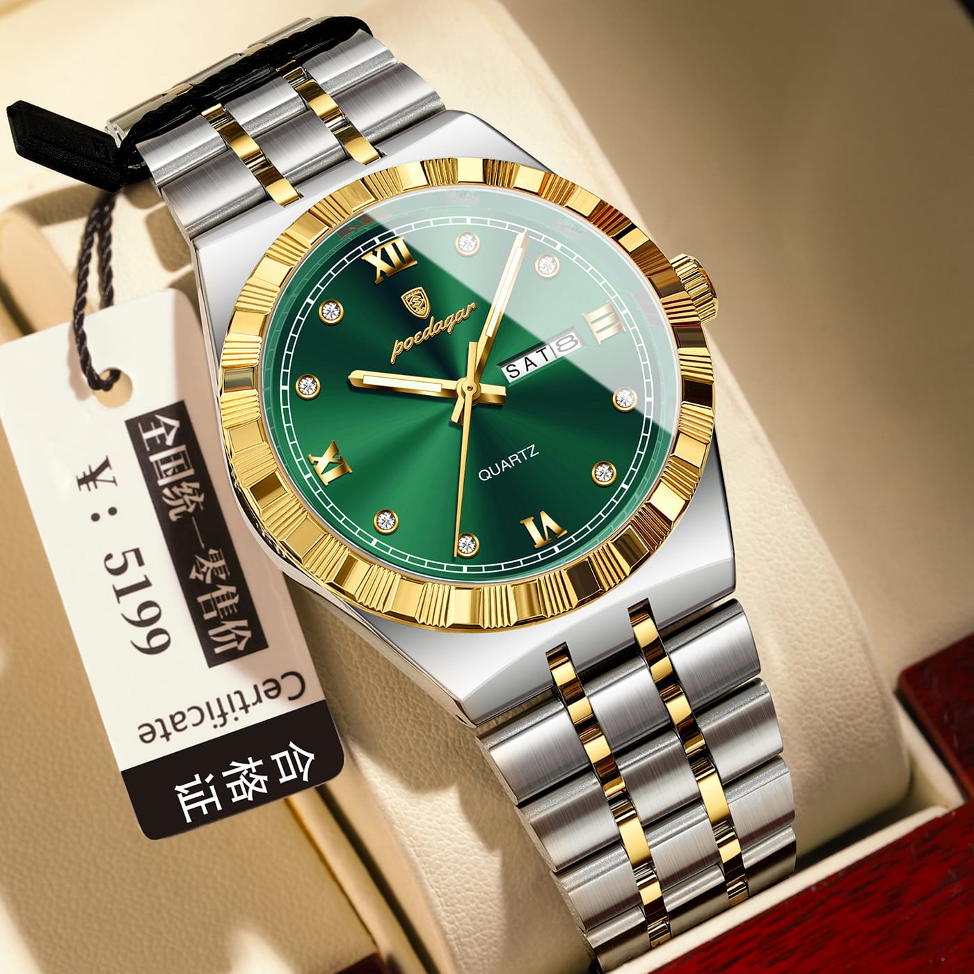 New Poedagar 872 Arrivals Fashion Luxury Men Watch Stainless Steel Wristwatch Waterproof Luminous Quartz Watches for Men