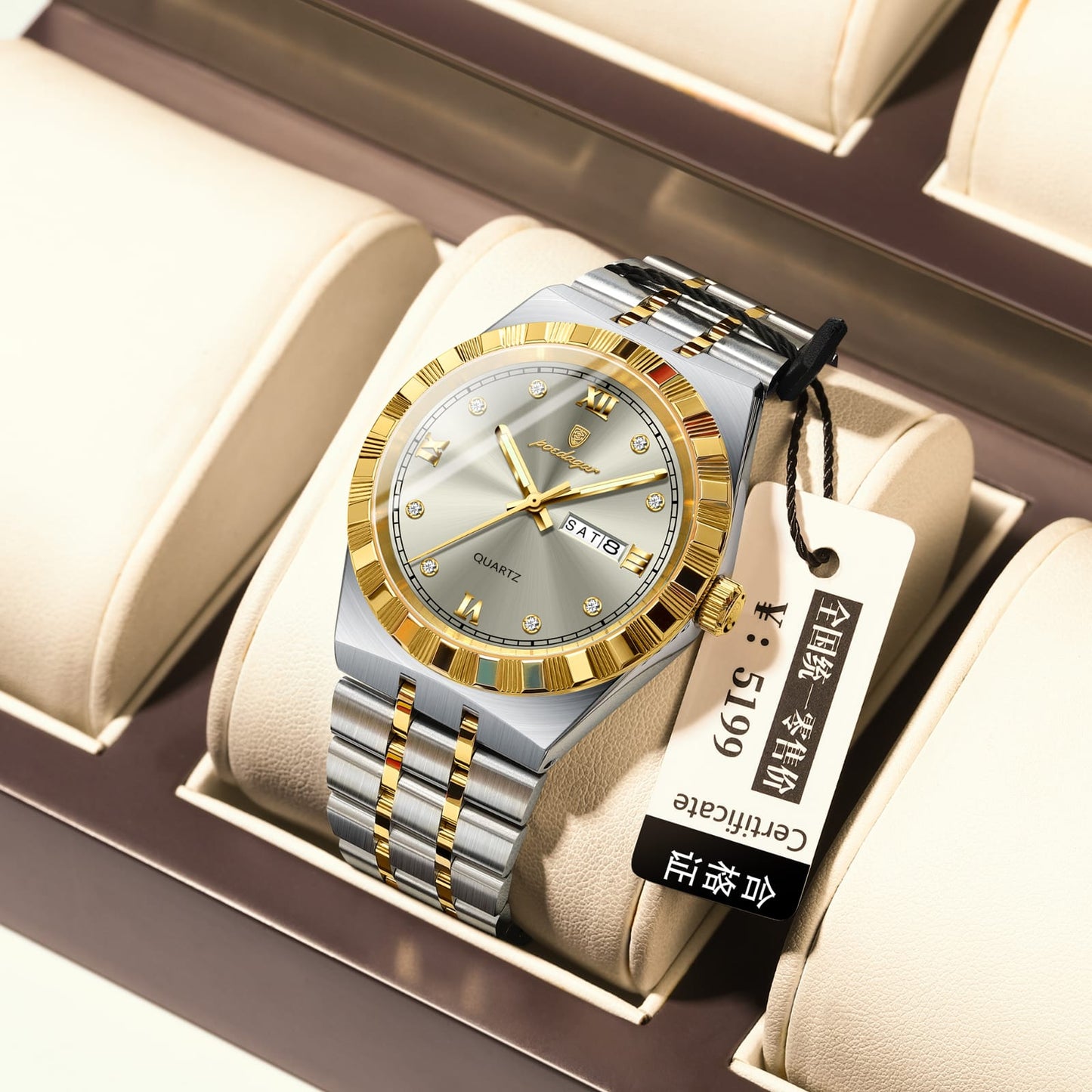 New Poedagar 872 Arrivals Fashion Luxury Men Watch Stainless Steel Wristwatch Waterproof Luminous Quartz Watches for Men