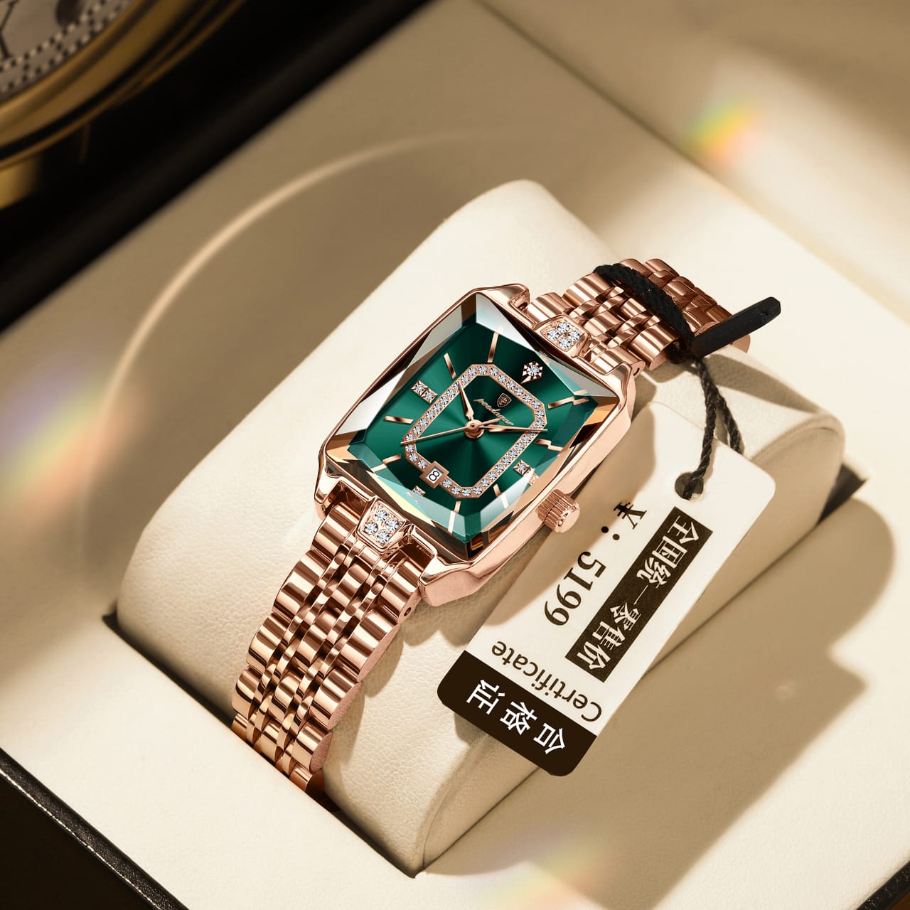 Poedagar 785 Elegant Ladies Watch Waterproof Date Women Watches Stainless Steel Rectangle Quartz Watches