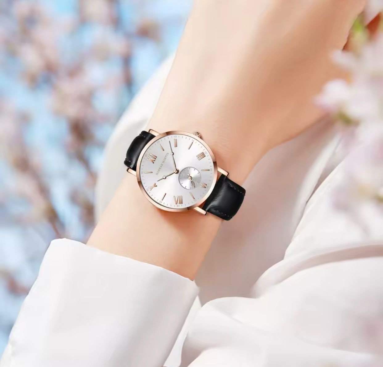 Hannah Martin 1391 Luxury Women Quartz Watches New Fashion Simple Design Waterproof Leather Women Wristwatches