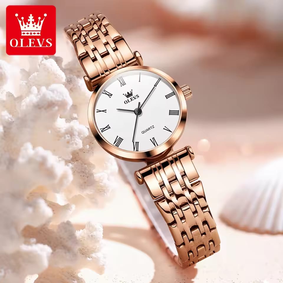 OLEVS 5592 Lady's Watch Fashionable and Simple Gold Waterproof Stainless Steel Quartz Watch Luxury Brand Business wmen's Watch