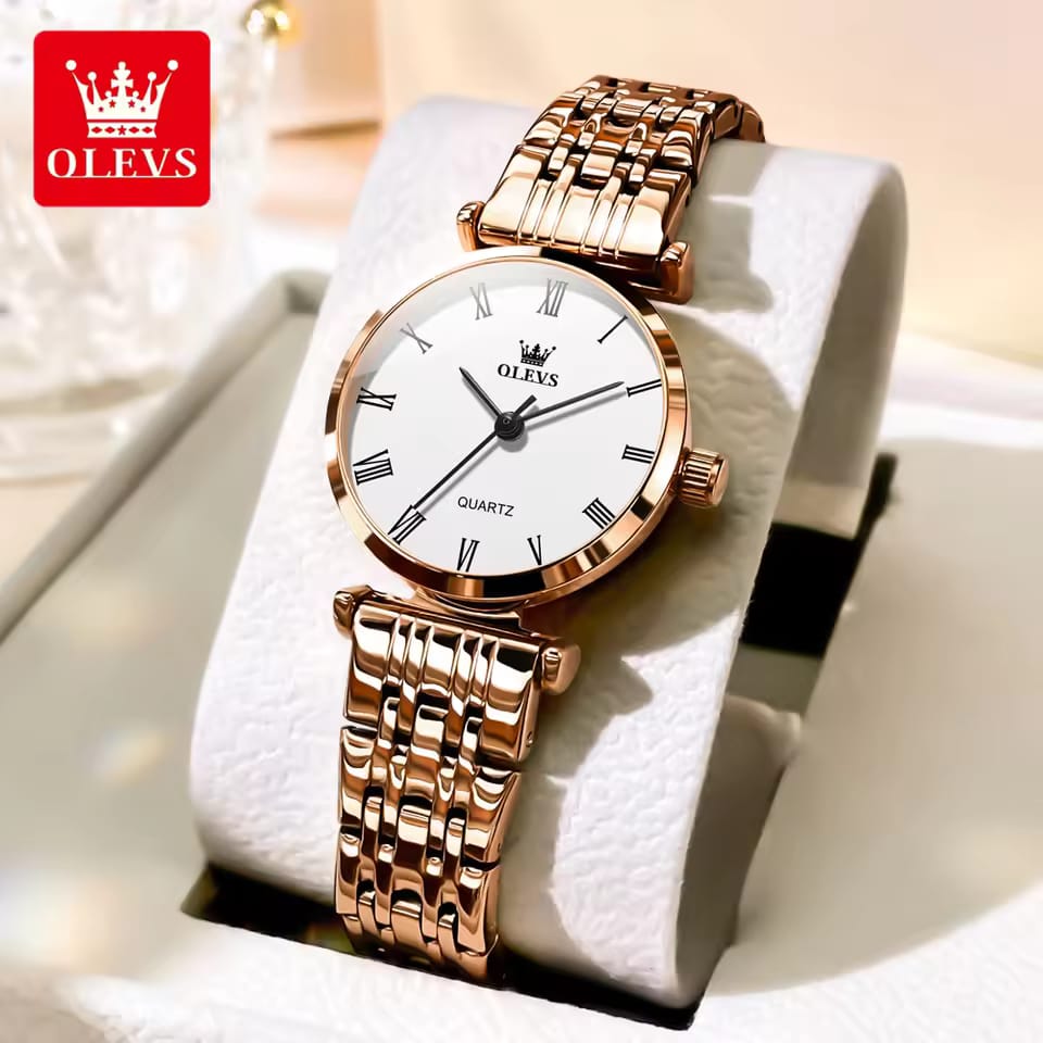 OLEVS 5592 Lady's Watch Fashionable and Simple Gold Waterproof Stainless Steel Quartz Watch Luxury Brand Business wmen's Watch