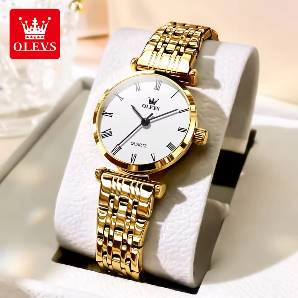 OLEVS 5592 Lady's Watch Fashionable and Simple Gold Waterproof Stainless Steel Quartz Watch Luxury Brand Business wmen's Watch