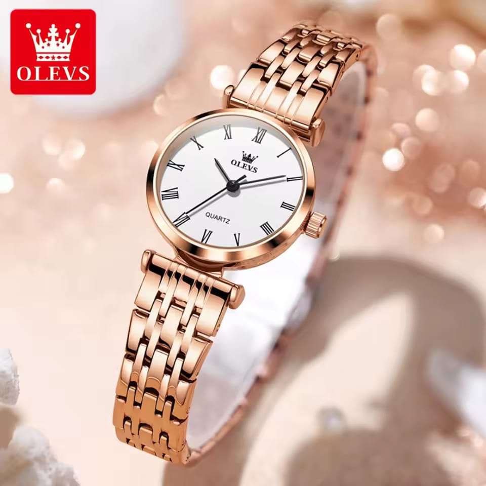 OLEVS 5592 Lady's Watch Fashionable and Simple Gold Waterproof Stainless Steel Quartz Watch Luxury Brand Business wmen's Watch