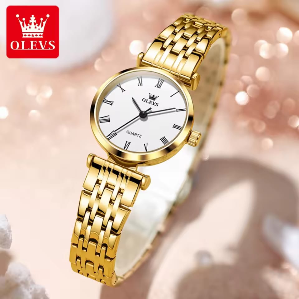 OLEVS 5592 Lady's Watch Fashionable and Simple Gold Waterproof Stainless Steel Quartz Watch Luxury Brand Business wmen's Watch