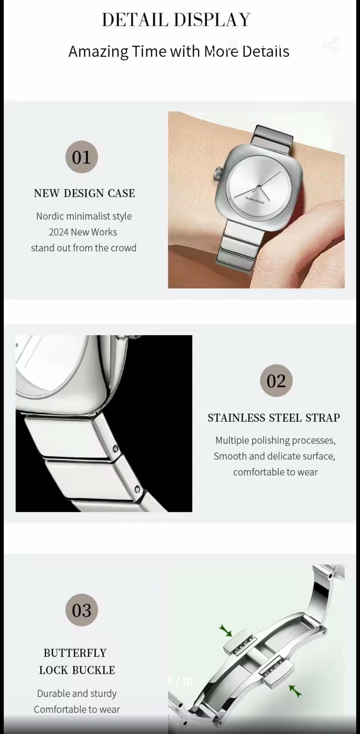 Hannah Martin 1182 New Design Luxury Quartz Watch 3ATM Waterproof Wrist Watches Ladies Watches