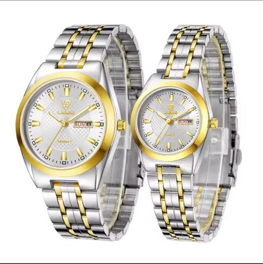 Liebig L1020 Hot Selling Couple Watches Set 2022 Stainless Steel Strap Luxury Styles Quartz Watch Unisex