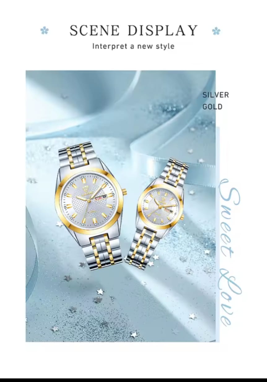 Liebig L1020 Hot Selling Couple Watches Set 2022 Stainless Steel Strap Luxury Styles Quartz Watch Unisex