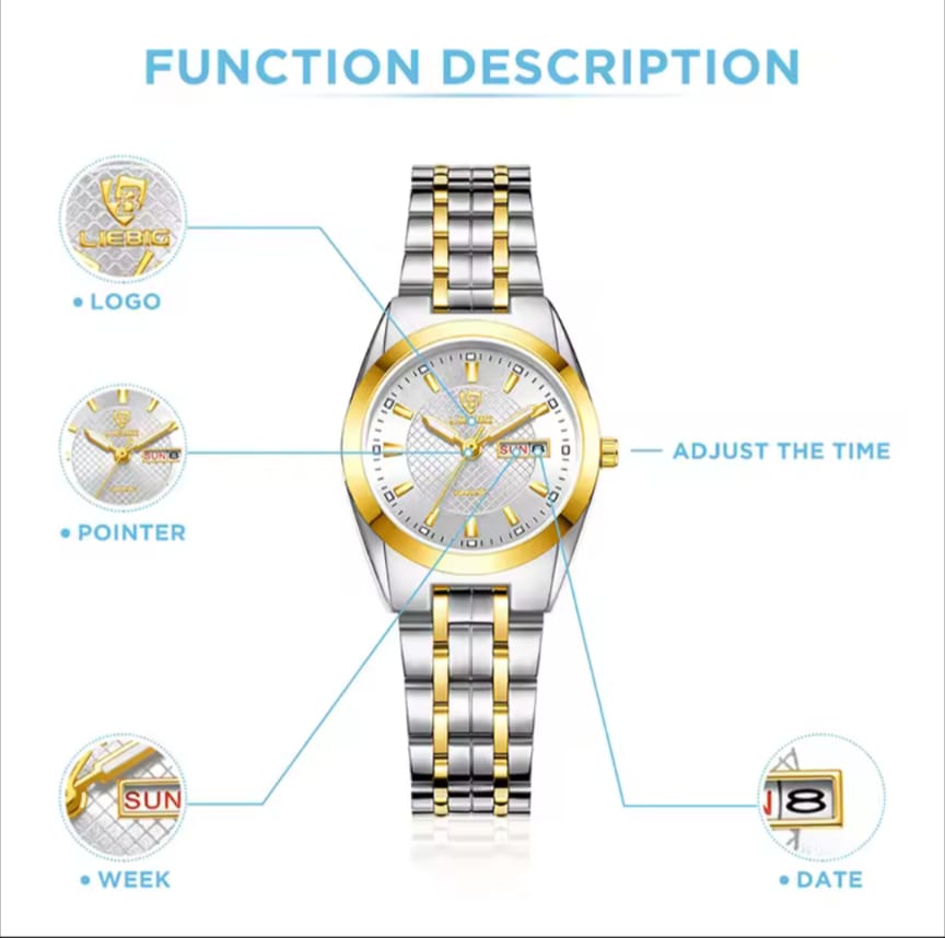 Liebig L1020 Hot Selling Couple Watches Set 2022 Stainless Steel Strap Luxury Styles Quartz Watch Unisex