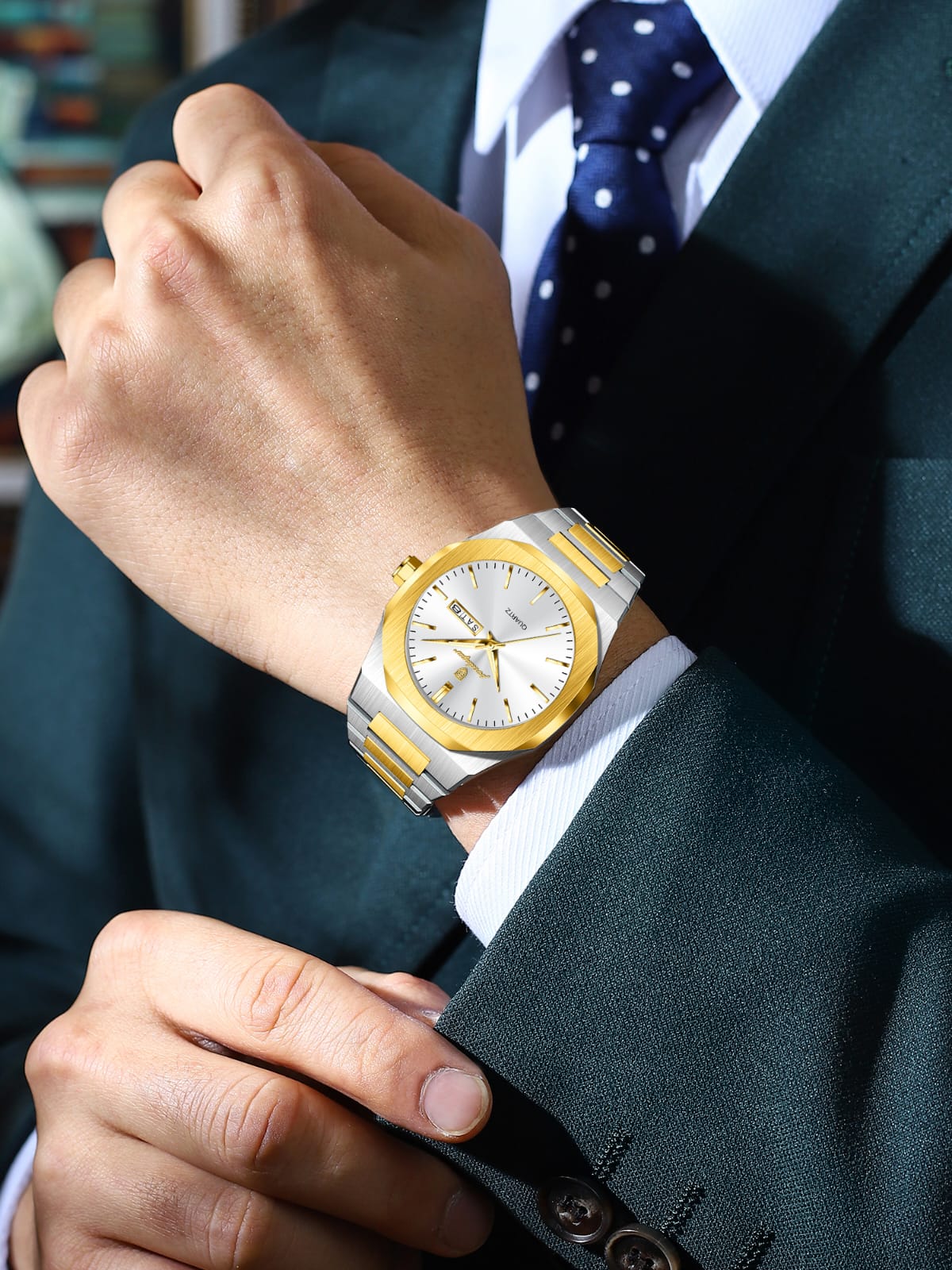 POEDAGAR 825 Top Luxury Men Clock Waterproof Luminous Calendar Man Wristwatch Sports Stainless Steel Quartz Men's Watches