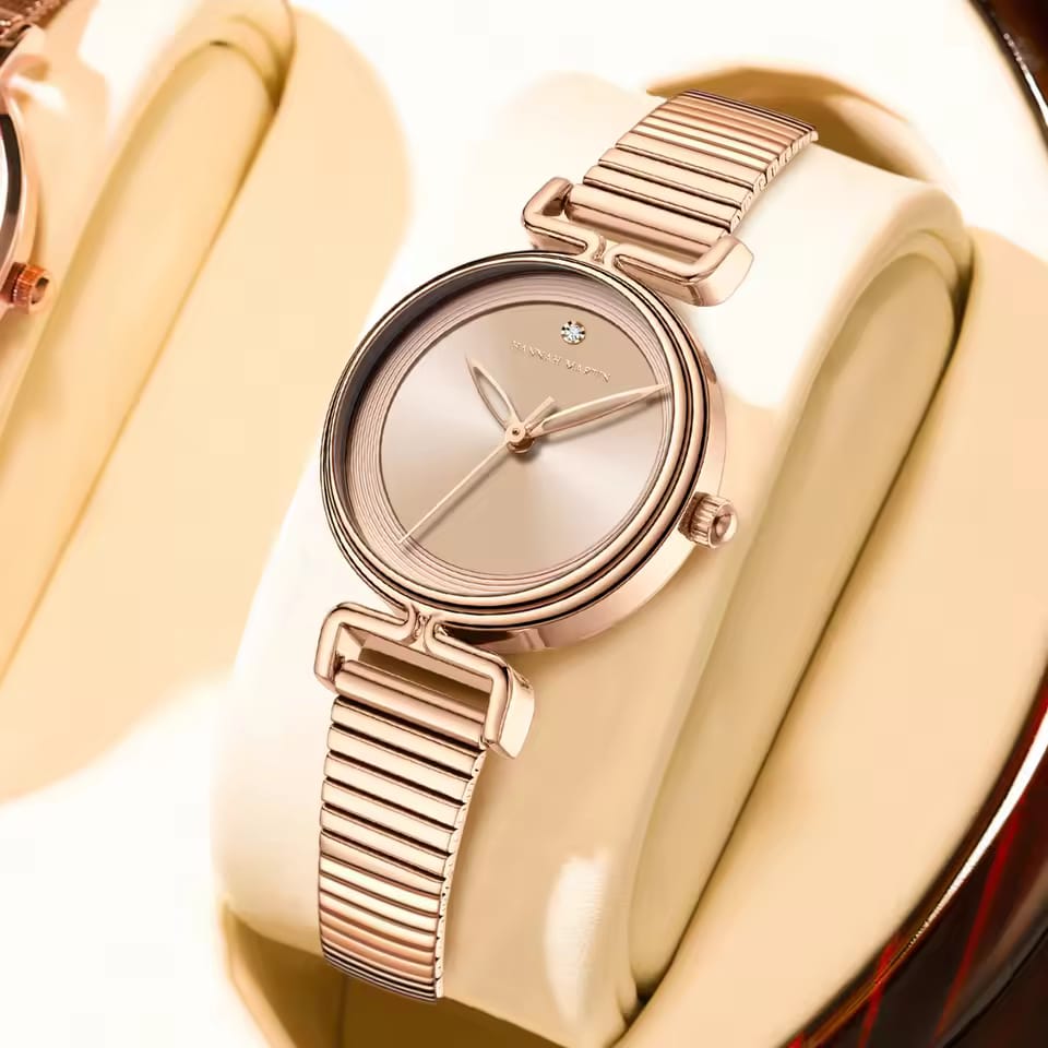 HANNAH MARTIN 1561 Watch women Rose Gold Luxury Bracelet Wrist Watch for Women High Quality Japan Movement Minimalist Quartz Watch