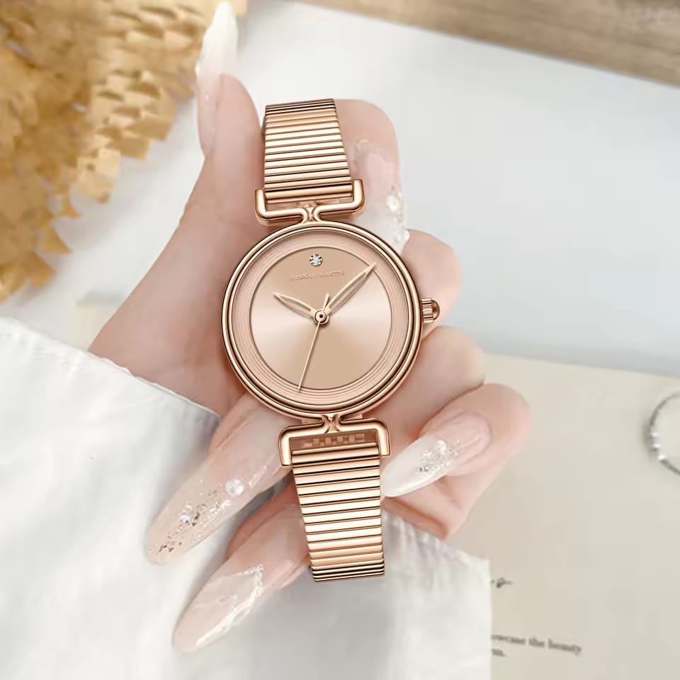 HANNAH MARTIN 1561 Watch women Rose Gold Luxury Bracelet Wrist Watch for Women High Quality Japan Movement Minimalist Quartz Watch