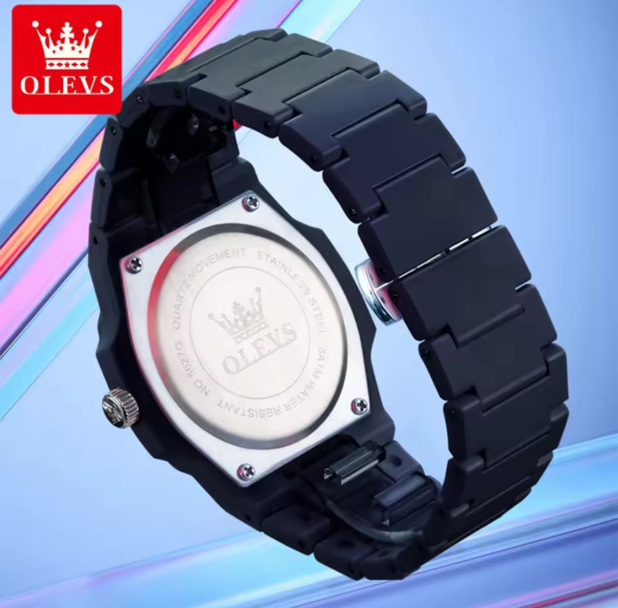 OLEVS 5627 Original Quartz Men Watch Business Calendar Waterproof Luminous Stainless Steel Luxury Brand Men Watch
