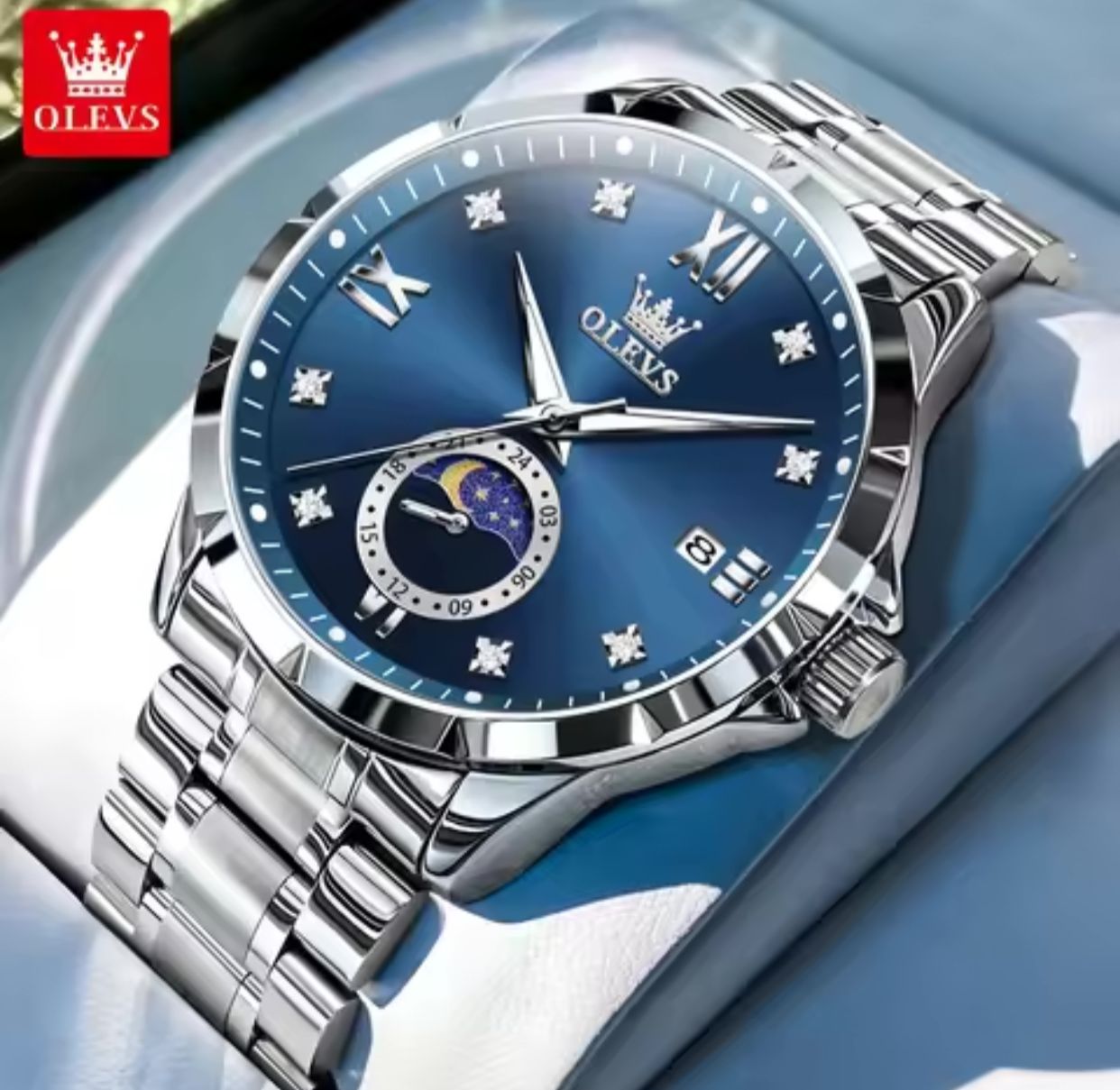 OLEVS 2956 Luxury Men Quartz Watches Waterproof Luminous Top Brand Watch Men Date Chronograph Sport Wristwatch for Man