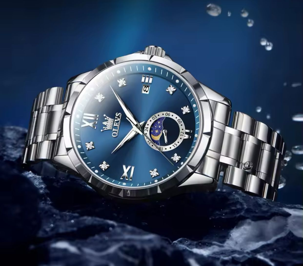 OLEVS 2956 Luxury Men Quartz Watches Waterproof Luminous Top Brand Watch Men Date Chronograph Sport Wristwatch for Man