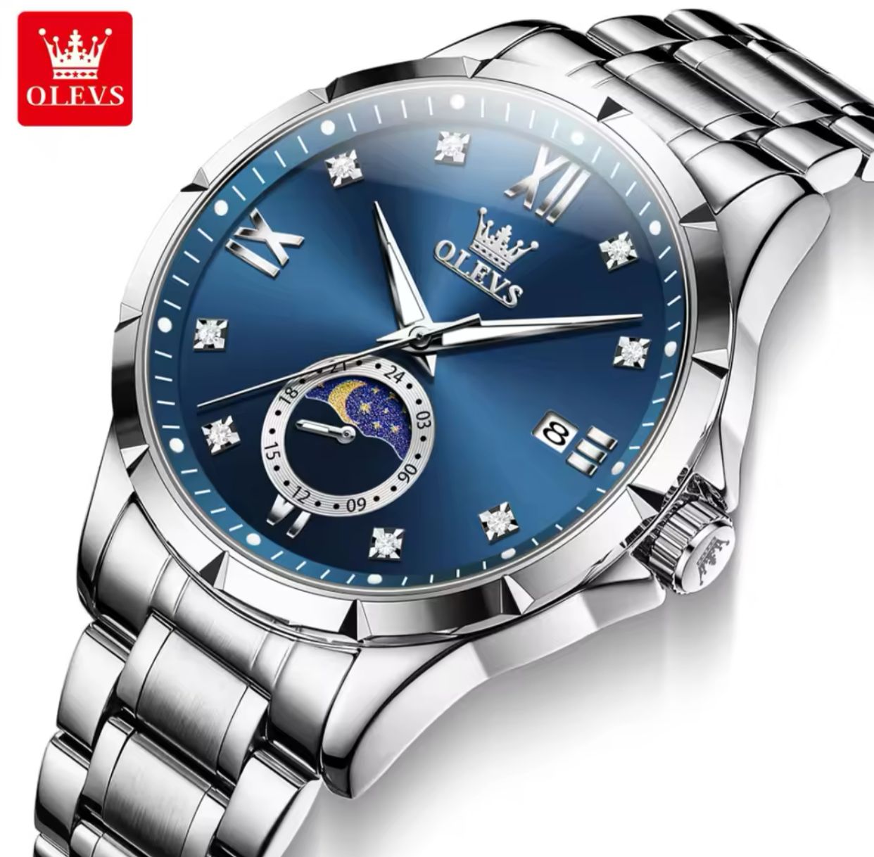 OLEVS 2956 Luxury Men Quartz Watches Waterproof Luminous Top Brand Watch Men Date Chronograph Sport Wristwatch for Man