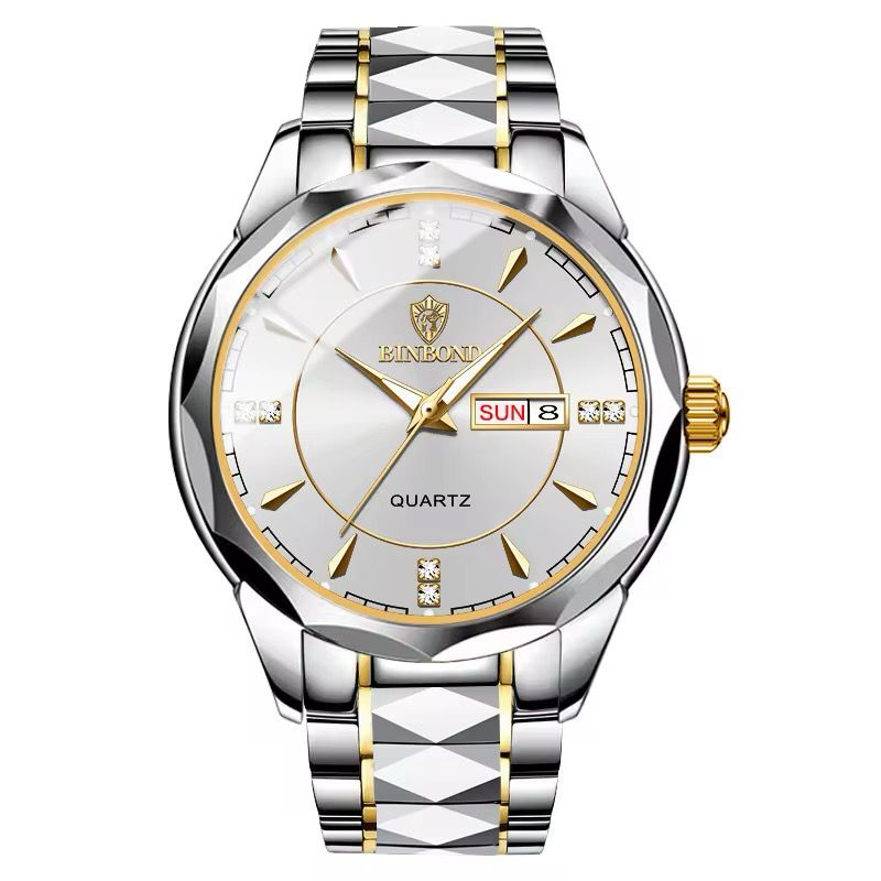 BINBOND 5552 Fashion Brand Men Watch Sports Steel Band 50M Waterproof Luminous Men Business Wristwatches