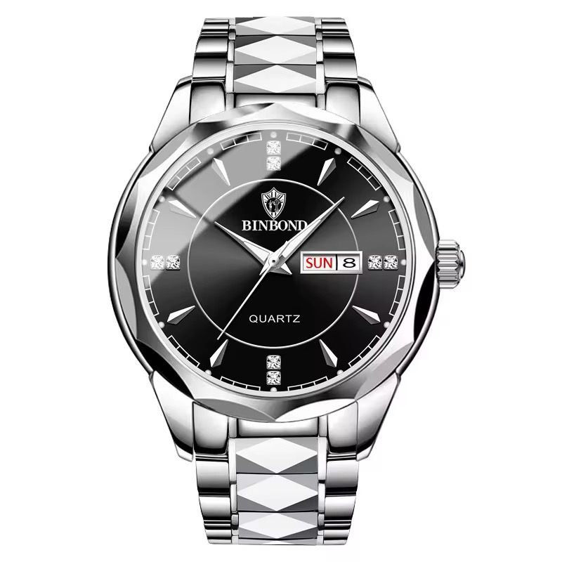 BINBOND 5552 Fashion Brand Men Watch Sports Steel Band 50M Waterproof Luminous Men Business Wristwatches