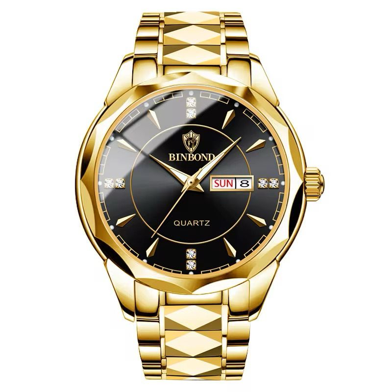 BINBOND 5552 Fashion Brand Men Watch Sports Steel Band 50M Waterproof Luminous Men Business Wristwatches