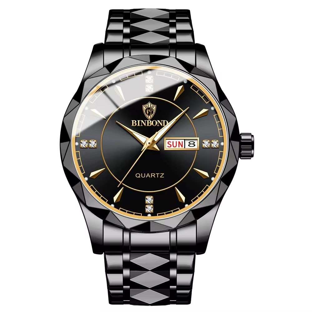 BINBOND 5552 Fashion Brand Men Watch Sports Steel Band 50M Waterproof Luminous Men Business Wristwatches