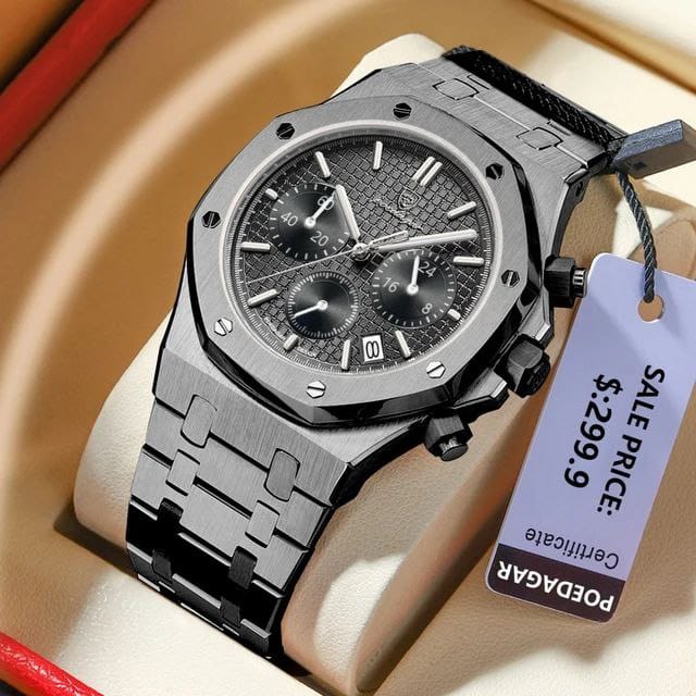 POEDAGAR 926 Trendy Fashion High End Durable Factory Price Popular Design Best Price Men Quartz Watch with Stainless Steel Band