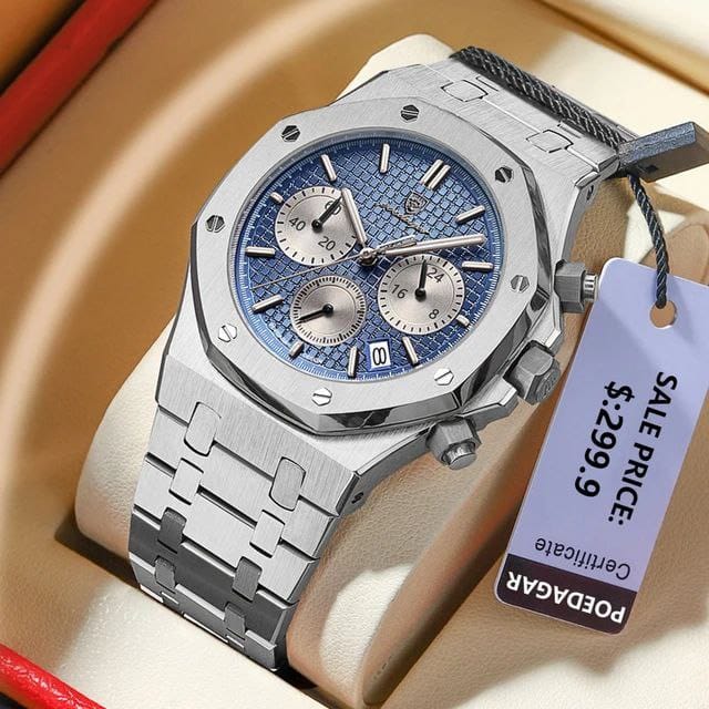 POEDAGAR 926 Trendy Fashion High End Durable Factory Price Popular Design Best Price Men Quartz Watch with Stainless Steel Band