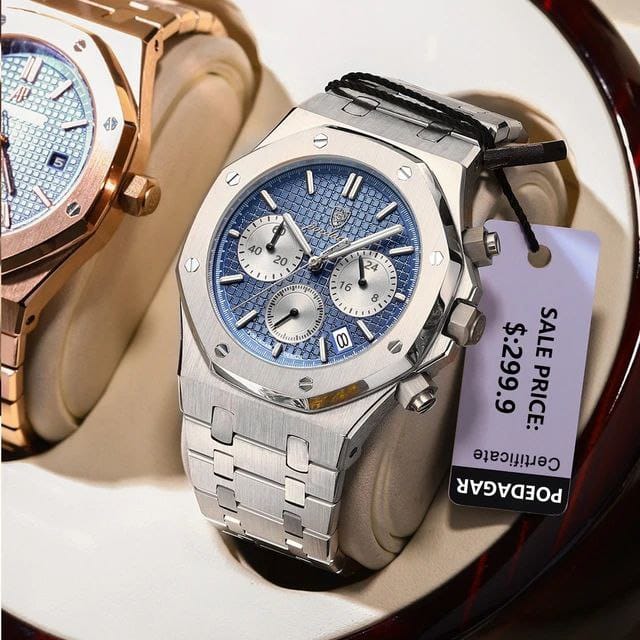 POEDAGAR 926 Trendy Fashion High End Durable Factory Price Popular Design Best Price Men Quartz Watch with Stainless Steel Band