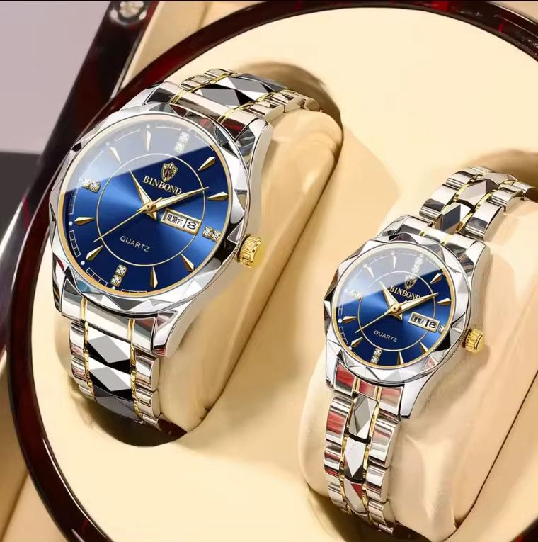 BINBOND 5552 Fashion Brand Women Watch Sports Steel Band 50M Waterproof Luminous Female Business Ladys Wristwatches