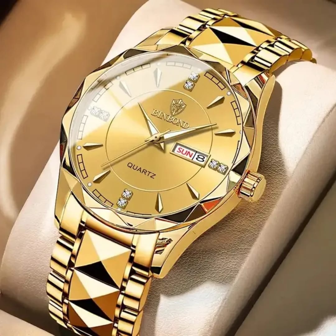 BINBOND 5552 Fashion Brand Men Watch Sports Steel Band 50M Waterproof Luminous Men Business Wristwatches