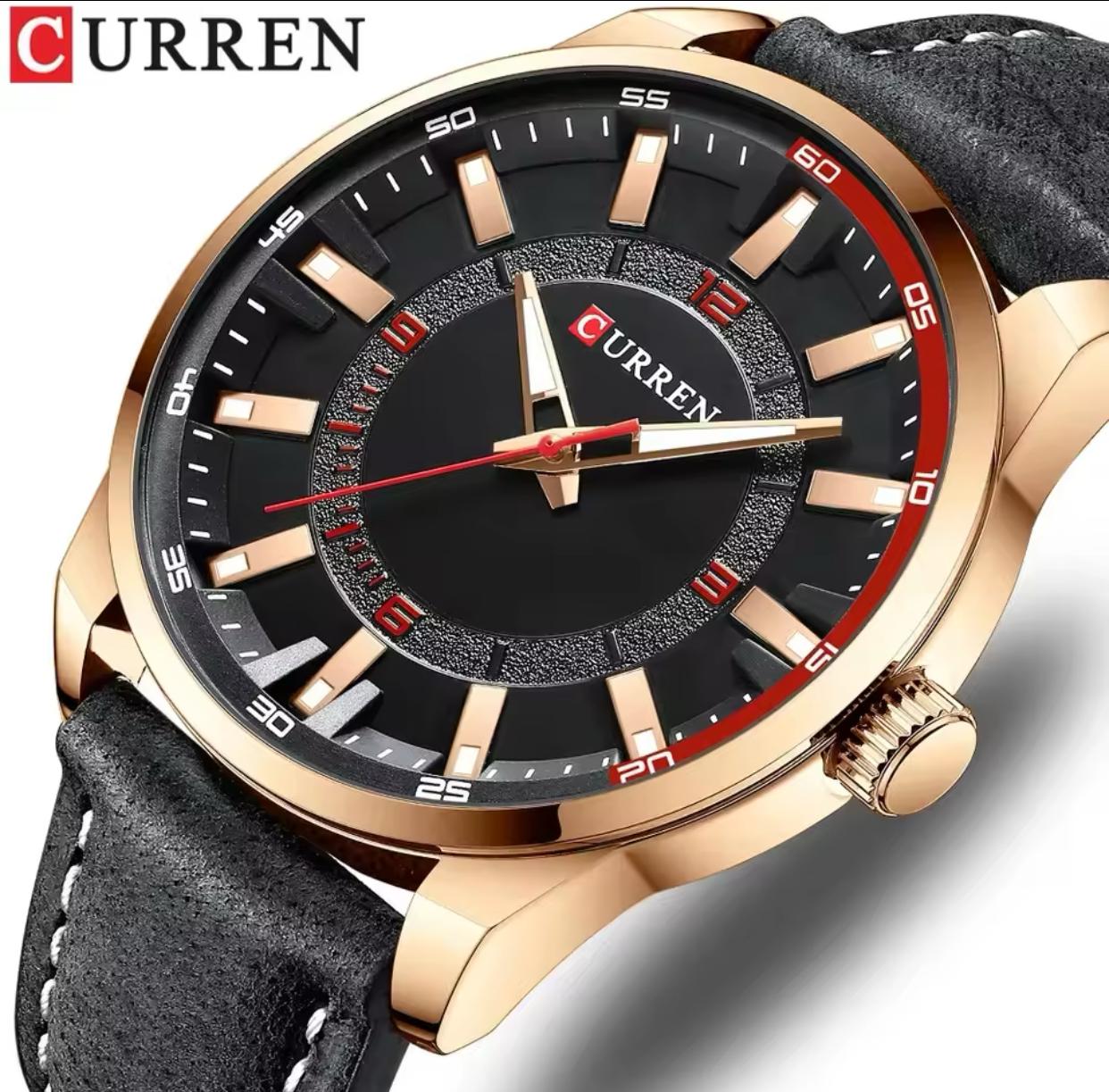 Curren 8390 Top Brand Curren Men Quartz Watch Simple Leather Curren Casual Sport Watches for Men Clocks