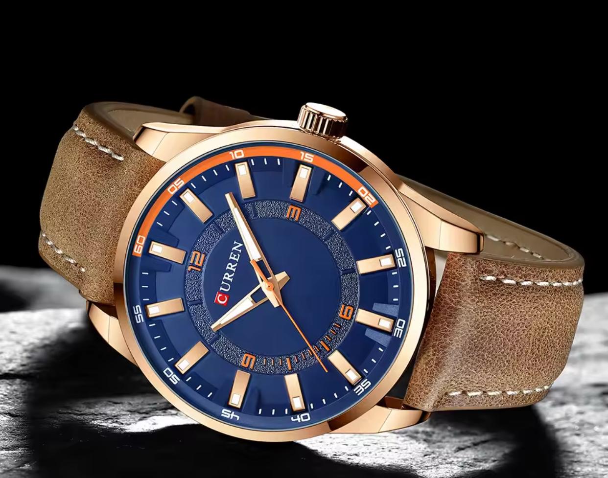Curren 8390 Top Brand Curren Men Quartz Watch Simple Leather Curren Casual Sport Watches for Men Clocks