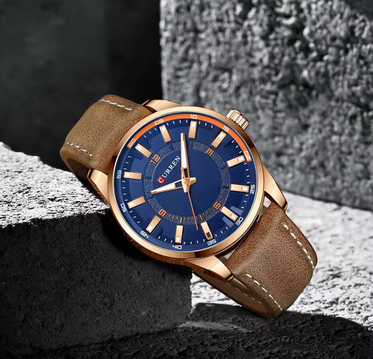 Curren 8390 Top Brand Curren Men Quartz Watch Simple Leather Curren Casual Sport Watches for Men Clocks