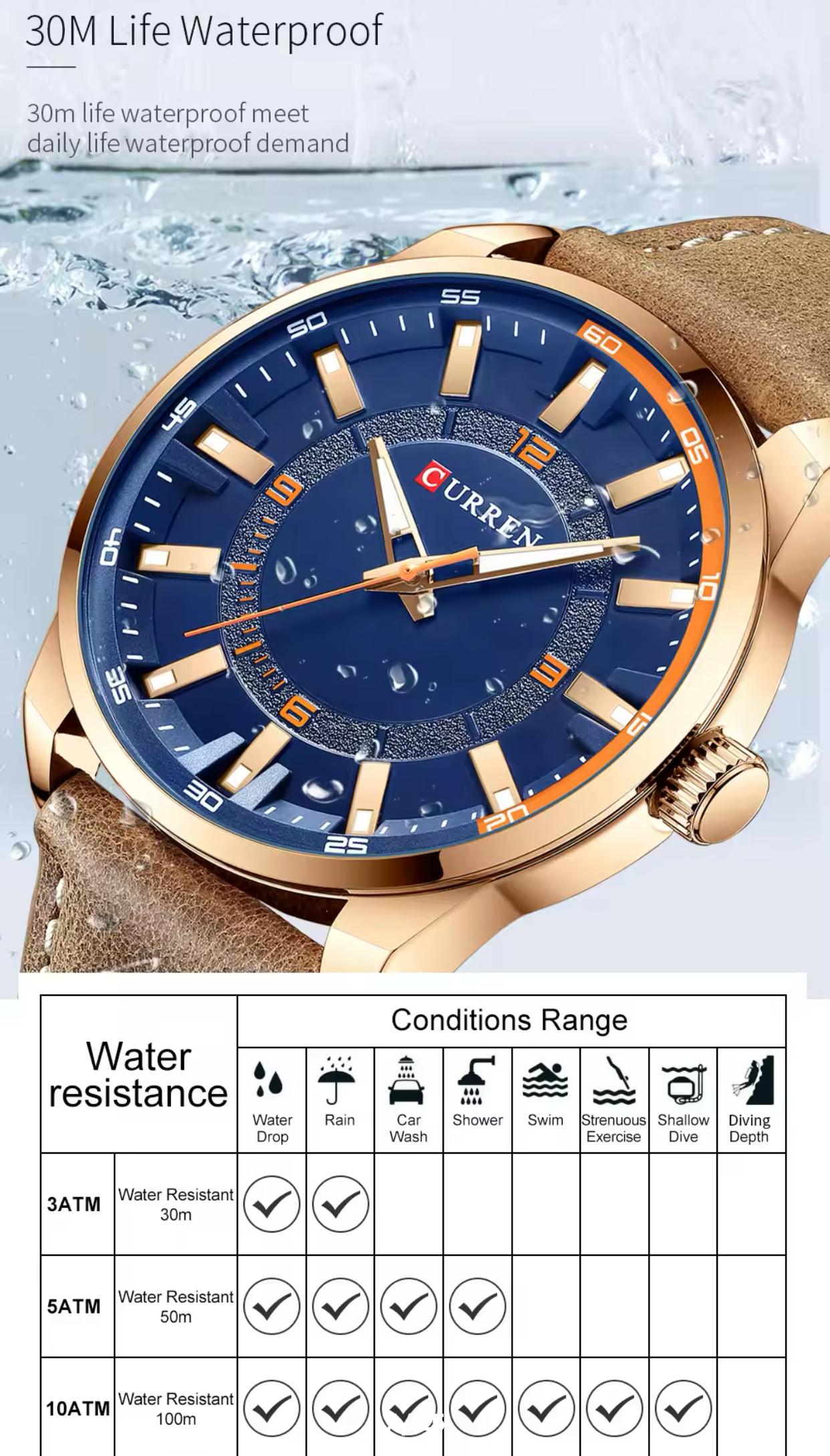 Curren 8390 Top Brand Curren Men Quartz Watch Simple Leather Curren Casual Sport Watches for Men Clocks