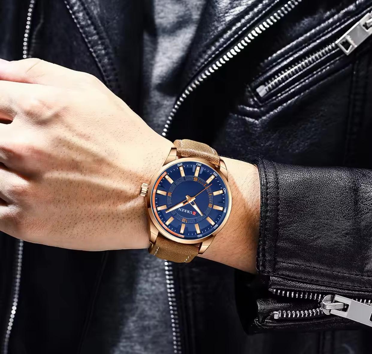 Curren 8390 Top Brand Curren Men Quartz Watch Simple Leather Curren Casual Sport Watches for Men Clocks