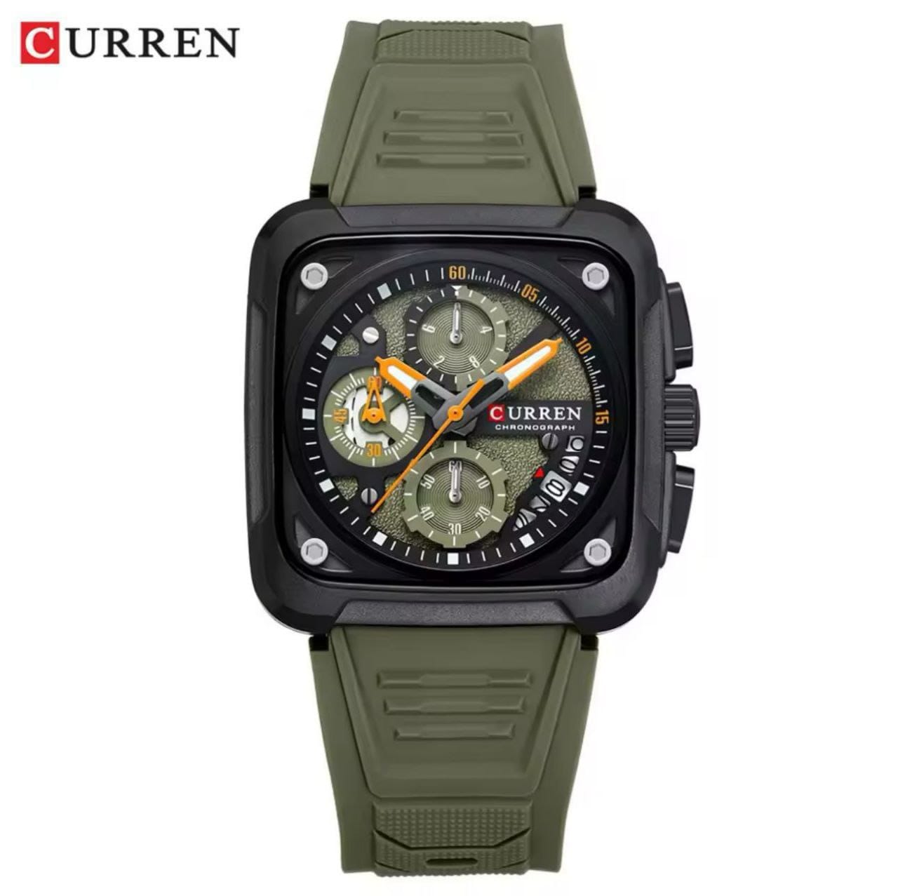 NEW 2025 Men Wrist Watches Luxury Square Quartz Wrist Watch Curren 8461 Original Waterproof Luminous Chronograph Watch for Men