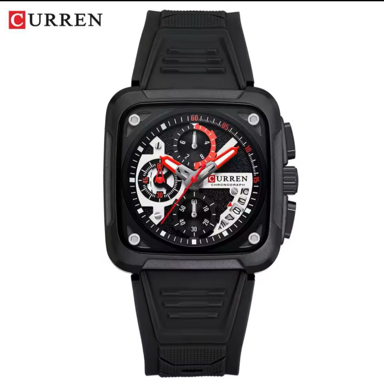 NEW 2025 Men Wrist Watches Luxury Square Quartz Wrist Watch Curren 8461 Original Waterproof Luminous Chronograph Watch for Men
