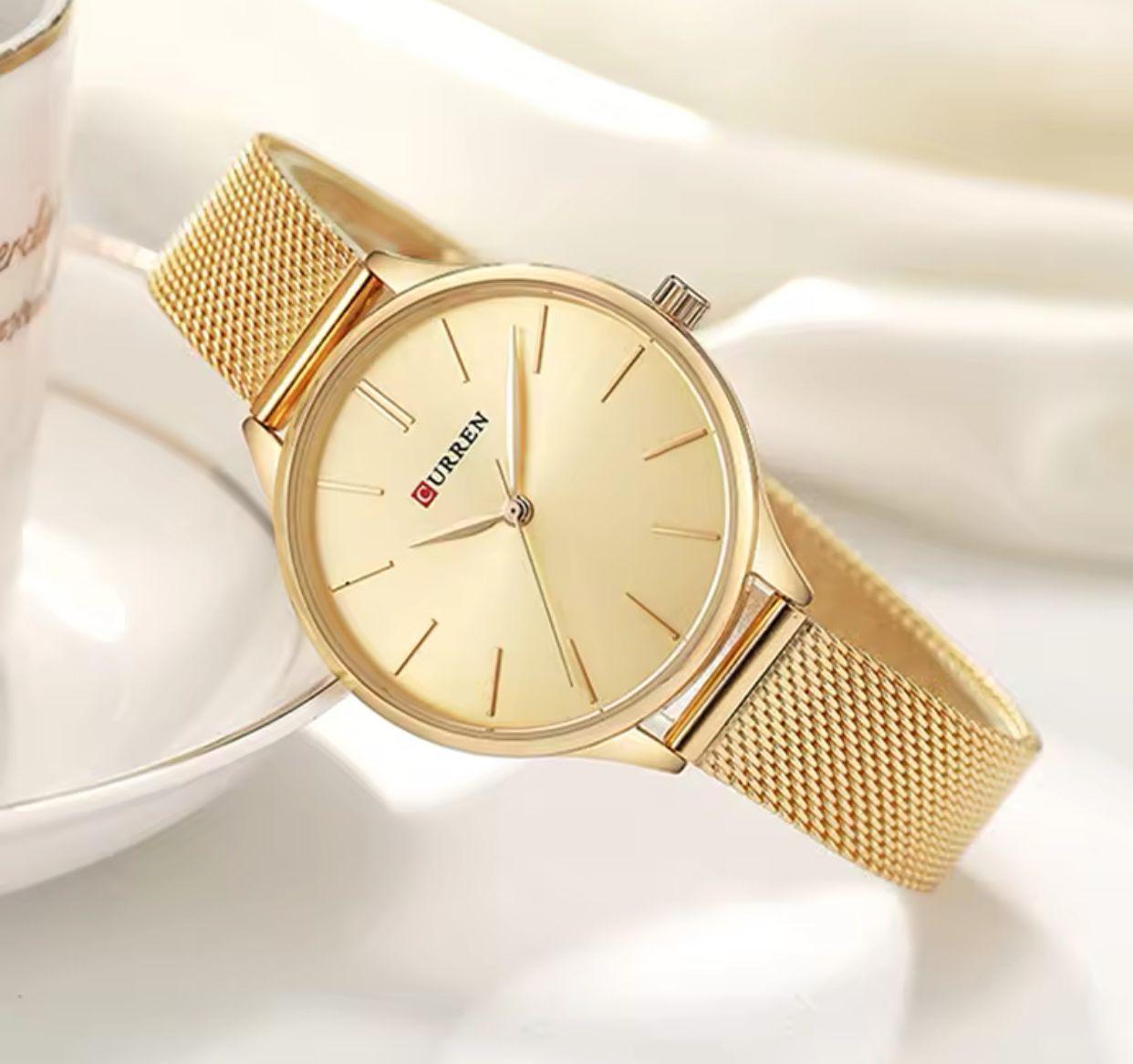 CURREN 9024 Gold Watch Women Watches Ladies Creative Steel Women's Bracelet Watches Female Clock