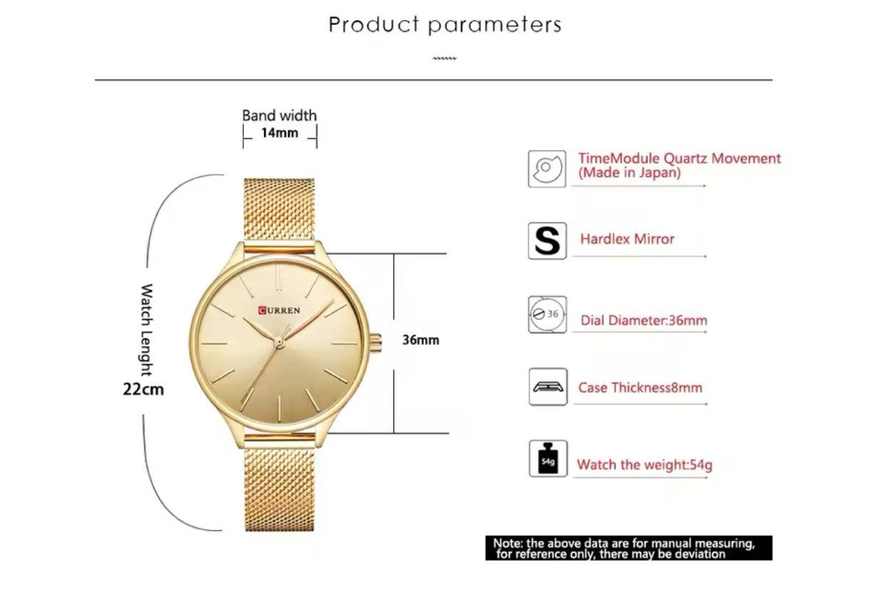 CURREN 9024 Gold Watch Women Watches Ladies Creative Steel Women's Bracelet Watches Female Clock