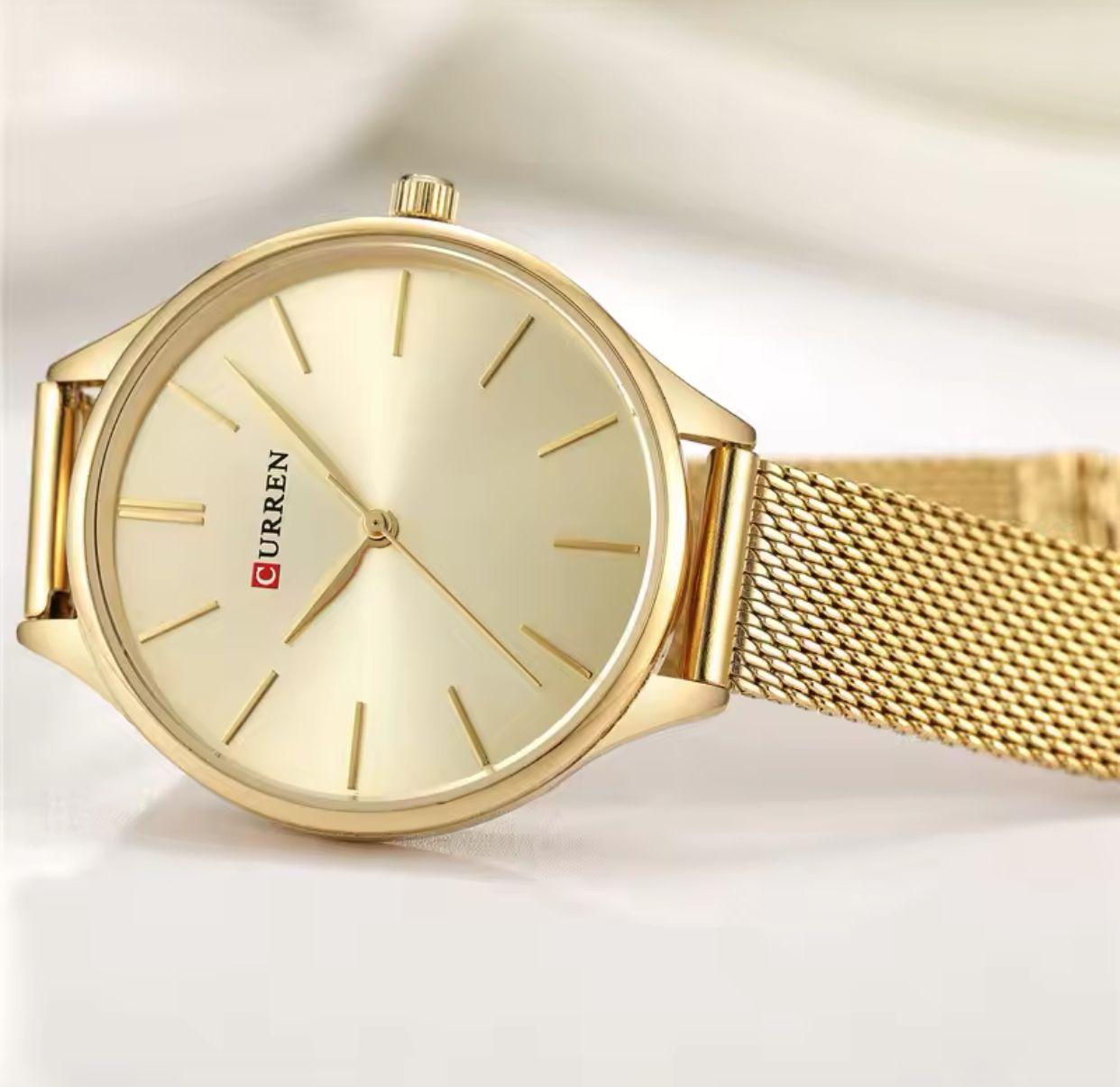 CURREN 9024 Gold Watch Women Watches Ladies Creative Steel Women's Bracelet Watches Female Clock