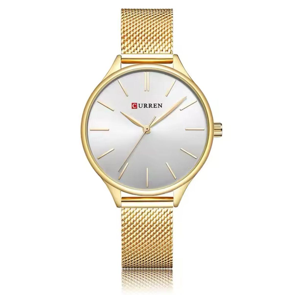 CURREN 9024 Gold Watch Women Watches Ladies Creative Steel Women's Bracelet Watches Female Clock