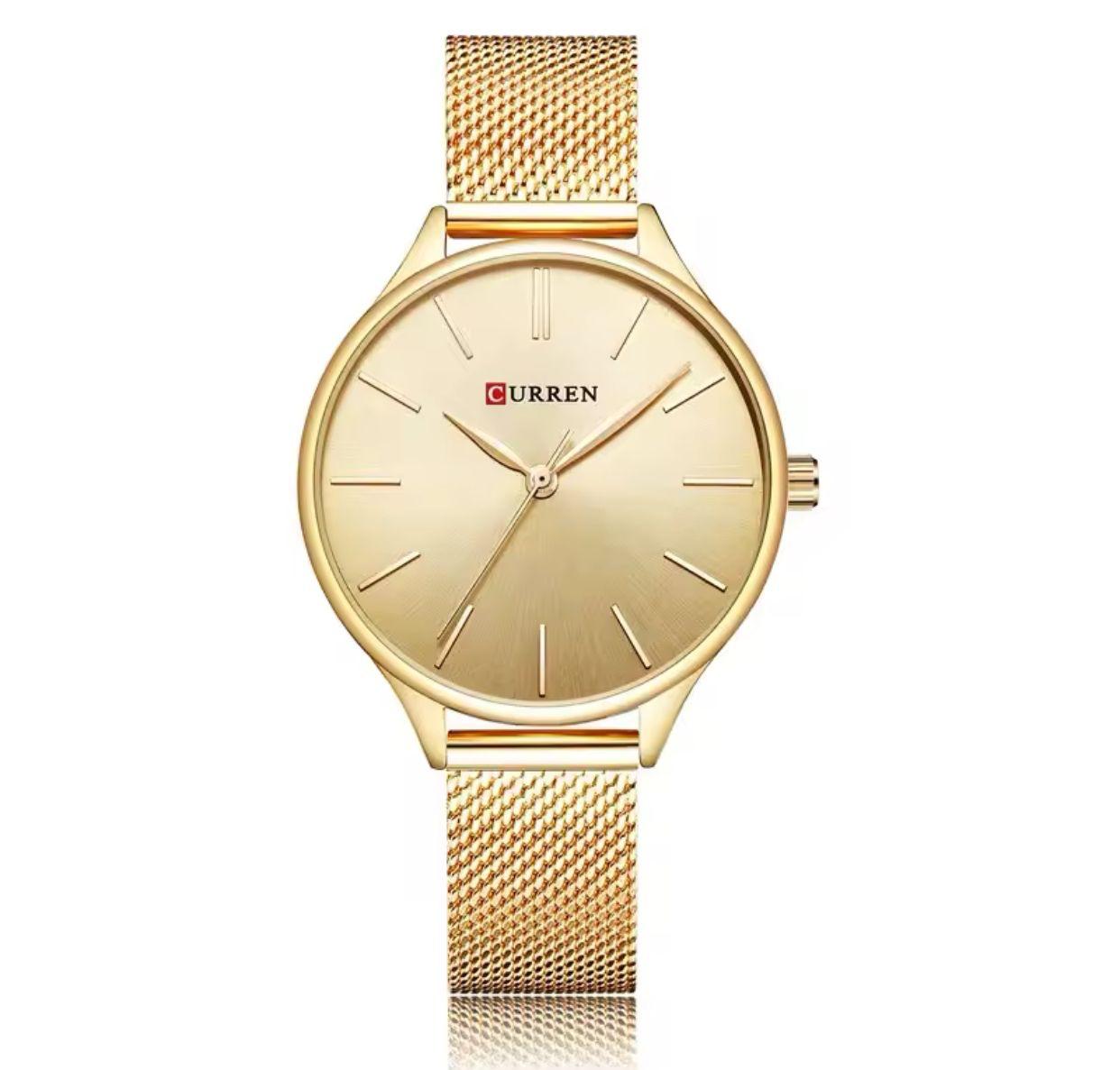 CURREN 9024 Gold Watch Women Watches Ladies Creative Steel Women's Bracelet Watches Female Clock